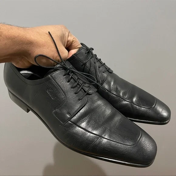 Nice Classic Gucci Derby Lace-ups. Black Sz 10 - Picture 1 of 11